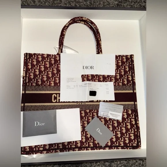 Christian Dior Burgundy bookbag Tote Bag - Picture 6 of 7